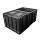Fantasy black turnover box square plate parts box electronics factory conductive box plastic box 14# anti-static box 710x550x380mm