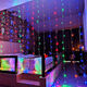Fantasy small colorful lights flashing light string full of stars colorful waterfall curtain lights room window decoration light string color waterproof 3x3 meters 300 lights