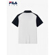 Fila Children's Clothing Shirts 2025 Autumn New Boys' Short-sleeved Lapel POLO Shirt for Medium and Large Children Cloud Mushroom White-WT 140 cm