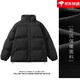 Solid color stand-up collar cotton coat for men and women in winter loose thickened warm cotton coat couple style bread coat student cotton coat factory direct sale high quality special price black L recommended weight 110-125 Jin Jin equals 0.5 kg can be worn