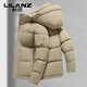 LILANZ пуховик мужской зимний утолщенный 2025 новый модный тренд ветрозащитный утолщенный теплый 90 утиный пуховик для мужчин черный M 170/92A