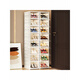 Transparent shoe box shoe box storage box transparent home door folding shoe cabinet multi-layer simple shoe rack no need to install shoes 2 columns 12 layers can hold 48 size shoes