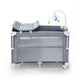 XINBORO crib, foldable and spliced large bed, mobile crib, portable newborn baby changing table, gray 110*60*76cm, movable entry and exit door, luxurious and fully equipped