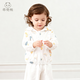 Guiqi Bear Bamboo Fiber Cooling Baby Sun Protection Clothes Thin Summer Long-Sleeved Air-conditioned Clothes Baby Tops Going Out Hooded Small Jacket White/Forest Concert (Bamboo Fiber) 100