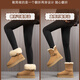 Woodpecker thick-soled fur integrated snow boots for women 2025 new winter warm plus velvet thickened mid-tube furry large cotton shoes light brown plus velvet thickening 36 (230mm)