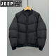 JEEP SPIRIT Winter New Men's Baseball Collar Down Jacket American Trendy Versatile Loose Thick Warm White Duck Down Jacket Men Champagne Color (High Quality Down Jacket) L Recommendation 100-115Jin Jin equals 0.5 kg