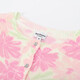 Juicy Couture Jacket Women's 26 Spring New Contrast Color Flower Printed Knitted Thin Sweater Cardigan Pink L