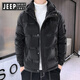 JEEP SPIRIT Jeep down jacket men's winter trendy brand 2025 hooded thickened work clothes handsome warm and cold weather clothing versatile outer 8003 down jacket black 3XL