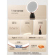 Makeup mirror with light ORANGEROLL large round mirror smart led desktop desktop high-definition beauty fill-in light make-up mirror with flashing silver powder.