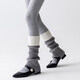 Kuiying (kuiying) contrasting color socks for women winter y2k cashmere socks with open Barn style calf covers with snow boots, long stockings, dark gray + black and gray contrasting colors, one size fits all (Priority for collection and purchase)