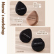 Momo's WorkshopTATAMI Powder Puff Black Brown Concealer Don't Eat Powder Easy to Put on Makeup for New Year Gifts