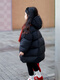 BALA is suitable for the new puff children's thickened long down jacket for boys and girls to keep warm in winter baby down black 90cm