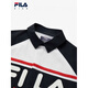 Fila Children's Clothing Shirts 2025 Autumn New Boys' Short-sleeved Lapel POLO Shirt for Medium and Large Children Cloud Mushroom White-WT 140 cm