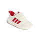 Adidas (adidas) children's shoes 2026 New Year's model for boys and girls Velcro cloud bottom tennis culture children's sports and casual shoes KI4108 KI4108 Han jade white/light scarlet 30 yards/11.5k/foot length 18cm