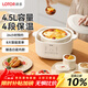 LOTOR White electric stew pot multi-function pot electric cooking pot soup pot household large-capacity water-proof stew pot baby food supplement electric steamer porridge pot D31 five-gallon style