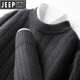 JEEP SPIRIT吉普羊毛衫男士冬季新款半高领毛衣秋冬季加厚保暖针织打底羊毛衫 夹花米 S 165