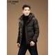 LILANZ Short Down Jacket Men's 2025 Winter Thickened Warm Bread Down Jacket Casual Hooded Jacket for Men and Women Black 2310 Same Style for Men and Women M 90-110Jin Jin is equal to 0.5 kg