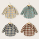 RightEuro boys plaid shirt autumn new spring and autumn children's clothing children's baby shirts 1 year old 3 autumn trend