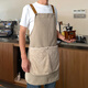 Tuojin imported quality hand-wiping apron from Germany for kitchen and household 2025 new style waterproof and oil-proof for cooking and dining beige English bread_normal style