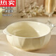 Tuojin Jingdezhen ceramic cream style double-eared soup bowl large household 2024 large bowl noodle bowl instant noodles bowl-like soup basin double-eared pickled fish bowl 10 inches cream green