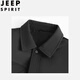 JEEP SPIRIT Autumn and Winter New White Duck Down Men's Down Jacket Lapel Fashion Versatile Warm Loose Windproof Jacket Short Simple Black L