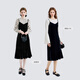 Qiushui Yiren Retro Lyocell Shirt Suspender Velvet Skirt 2025 Autumn New Women's Fashionable Versatile Suit Polka Dot XL