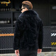 VIPOL's new Haining imitation leather raccoon dog fur collar sheep sheared jacket men's short fur one-piece thickened thick jacket black mink style fur one-piece lining 3XL 160Jin Jin equals 0.5kg ---180Jin Jin equals 0.5kg