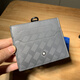 Montblanc (MONTBLANC) Fashion Series 6 Card Slots Business Style Men's Card Holder Gray with Hook