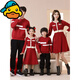G.duck fried street parent-child clothing autumn and winter girls spring and autumn burgundy sweater mother and daughter small fragrant dress festive sweater red sweater 90 boys