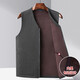 Dad's Autumn and Winter Warm Vest Middle-aged Men's Velvet Thickened Vest Middle-aged and Elderly Grandpa Cardigan Waistcoat Dark Gray 3XL Size 135-155Jin Jin is equal to 0.5 kg