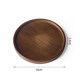 Jinyu fairy tale walnut wooden tray commercial bamboo tea tray household fruit cake round tray Japanese style tea cup tray storage tray black walnut color painted round tray (25*25*2.3CM)