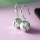 Fat Donglai's same type of transfer bead silver earrings, whole body S925 silver platinum-plated earrings, women's round ball earrings, silver ornaments, a pair of transfer bead ear hooks, whole body 925 silver