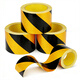 Qilu Anran Black and Yellow Reflective Film Warning Tape Twill Warning Sticker Width 5cm Long 25m Wall and Floor Safety Warning Reflective Strips