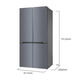Meiling Su Xiansheng 562 liters 562WSP9BDZ cross-door water molecule freshness active sterilization zero-flat embedded refrigerator display BCD-562WSP9BDZ condensed gray