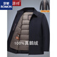 ROMON Goose Down Red Jacket Middle-aged and Young Thin Business Down Jacket Men's Middle-aged Winter Thickened Dad's Winter Clothes HYX98 Goose Button Style-Dark Blue M 170 Recommended 90-115 Jin Jin equals 0.5 kg