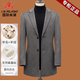International Milan high-end double-sided woolen cashmere coat men's mid-length middle-aged business casual suit collar woolen windbreaker jacket for men SJ9991-mixed gray cashmere + sheep wool + mulberry silk XL men's high-end cashmere woolen coat 180 yards - recommended 130-155Jin Jin equals 0.5 kg