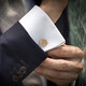 KFLK Changle Weiyang Stainless Steel French Cufflinks Men's Sleeve Stud Shirt Buttons Business Gift Shirt High-end Cuff Buttons Metal Lettering Custom Cufflinks Gold
