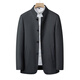 KBXNG Jinba middle-aged men's jacket high-end Chinese style spring and autumn business casual stand collar men's dad wedding banquet tunic gray M 170