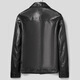 Fat Donglai Supermarket purchasing men's spring and autumn new Haining goatskin oil wax leather jacket casual short jacket same style black L