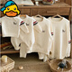 G.duck's different parent-child clothing for a family of three, mother and daughter, 2025 super popular new baby mother-child clothing for autumn, off-white 180 Mom XL (cardigan)