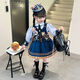 Parmaito Rabbit Police Officer Skirt, Girls Lolita Princess Skirt, Children's Disney Rabbit Police Officer Skirt, Fashionable Girl, Complete Set (Including All in the Picture) 100 Collection Order and Get a Tie
