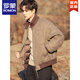 罗蒙（ROMON）90白鸭绒立领羽绒服2025冬季新款老钱风男士短款外套高级感羽绒衣 咖色 L 【130-145斤，充绒80g】