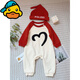 G.duck high-end street parent-child clothing autumn and winter clothing family of three mother and daughter dress family clothing baby father and son hooded sweatshirt red/apricot 120 girls dress 120
