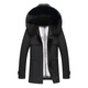 CHEVALPES international first-line brand 2025 new winter parka men's short mink liner with fur integrated mink fur black fox fur collar + mink liner L 175