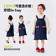 Dudujia soft denim girls suspender skirt spring baby girl bow dress spring girl skirt versatile children's clothing denim blue 100