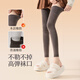 Bamboo long knee-warming stockings for women in autumn and winter thickened warm terry cotton socks non-slip leggings high-knee thigh socks dark gray + black M tube length 62C thickened terry_warm and slimming