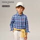 Teenie Weenie Kids 26-year new classic college style cotton shirt for boys and girls, pink 160 cm