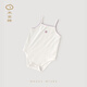 Wooden cotton baby girl's sling summer thin baby triangle bag fart clothing pure cotton one-piece romper pajamas off-white 73cm