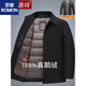 ROMON Goose Down Red Jacket Middle-aged and Young Thin Business Down Jacket Men's Middle-aged Winter Thickened Dad's Winter Clothes HYX98 Goose Button Style-Dark Blue M 170 Recommended 90-115 Jin Jin equals 0.5 kg