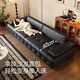 Tianxipai light Italian down leather sofa living room new black Lawrence sofa super wide seat depth 1050-same model in the store Night Shadow Black-2 left + 2 right (2.88m) [30-day shipping]